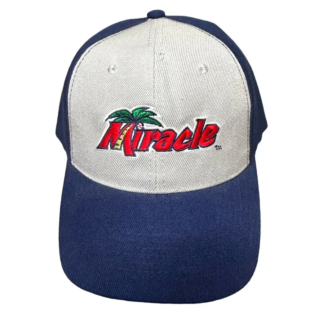 2016 FSL All Star Game Baseball Cap Fort Myers Miracle Fitted Hat Navy Blue Gray